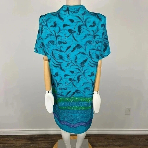 ❤️ Vintage Jobilee Floral Long Shirt Dress Size OS - Picture 3 of 8